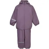 CeLaVi Basic Rainwear Set -Recycle Pu - Purple - 128-134