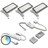 Hera Kaapinalusvalaisin Dynamic LED Sky 3 kpl, ruostumaton teräs Sky, himmennettävä, Alumiini/harmaa/sinkki, Keittiö, Synteettinen materiaali, Moderni