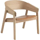 Muuto Cover nojatuoli, tammi - konjakki nahka