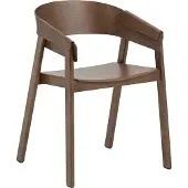 Muuto Cover tuoli, käsinojallinen, petsattu tummanruskea