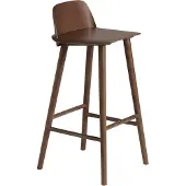 Muuto Nerd baarituoli, 75 cm, petsattu tummanruskea