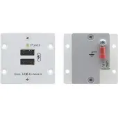 Kramer W-2UC(B) WALL PLATE INSERT -DUAL PORT USB CHARGER (80-80228290)
