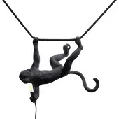Seletti Ulkovalaisin , Monkey Lamp, Musta, Muovi, Design