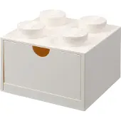 LEGO Desk Drawer 4 säilytyslaatikko, valkoinen