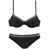 LASCANA Bikini musta / valkoinen