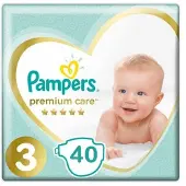 Pampers Premium Care Size 3 kertakäyttövaipat 6-10 kg 40 kpl