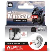 Alpine MotoSafe Race -korvatulpat moottoripyöräilijöille