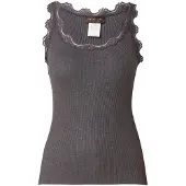 Rosemunde Rwbabette Silk Sl U-Neck Long Lace Top - Black - XL