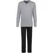 s.Oliver Pitkä pyjama meleerattu harmaa / musta