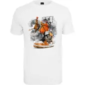 Mister tee Paita 'Ballin' harmaa / oranssi / musta / valkoinen
