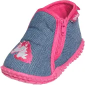 Playshoes Sisäkengät 'Einhorn' sininen denim / tumma pinkki