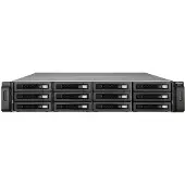 Qnap REXP-1210U-RP levyjärjestelmä Teline ( 2U ) Musta