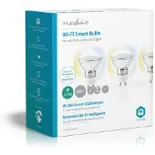 Nedis SmartLife älykäs LED-lamppu, WiFi, GU10, 400 lm, valkoinen, 3 kpl