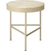 Ferm Living Travertine sivupöytä, keskikokoinen, cashmere