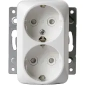ABB Jussi IP20 2-os maadoitettu uppopistorasia
