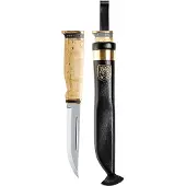 Marttiini Suomi-Finland 548018W Polished 1.4034, Bronze Curly Birch, fixed knife