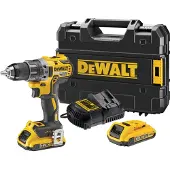 DeWalt DCD791D2-QW - Porakone/porakone - akkuporakone - 2-nopeuksinen - avaimeton porakärry 13 mm - 70 N-m - 2 akkua - 18 V