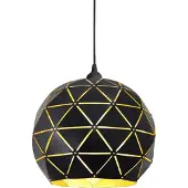 Aneta Lighting Lattice Kattovalaisin 30 Cm Pyöreä Musta/Kulta Sisäpuoli IP20
