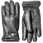 Hestra Utsjö Fleece Lined Buckle Elkskin Glove Black