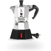 Bialetti Moka Elettrika, Sähkömokkapannu, 0,09 L, Jauhettu kahvi, Alumiini, Musta (0007290)