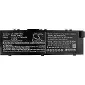 123accu DELL Precision 15 7000 7510 yhteensopiva akku - 7900mAh