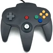 Teknogame 64 N64 Ohjain Musta