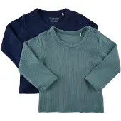 Minymo Blouse Ls (2-Pack) - Blue - 86