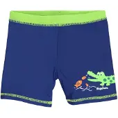 Playshoes Uimashortsit 'Krokodil' kuninkaallisen sininen / neonvihreä / pastellioranssi