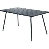 Fermob - Luxembourg Table 143 x 80 cm, Anthracite - Ulkotilojen ruokapöydät - Frédéric Sofia - Harmaa - Metalli