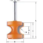 Cmt Pyöristysjyrsin ; S=6 mm; D=28,6 mm