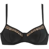 LASCANA Bikinitoppi 'Adele' beige / ruskea / musta