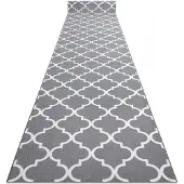 Rugsx Alfombra de pasillo con refuerzo de goma 67cm Enrejado Trébol marroquí gris Trellis 30352 67x290 cm