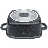 KINGHOFF SQUARE POT WITH selected. MARBLE. 22CM 3.7L KINGHOFF KH-1602