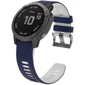 CaseOnline Twin Sport Rannekoru Garmin Fenix 6X- Siniharmaa