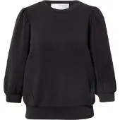 Selected Slwtenny 3/4 Sweat Top Noos - Black - L