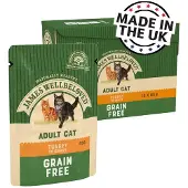 James Wellbeloved 12x85g Adult Cat Grain Free kalkkuna kissan märkäruoka