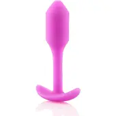 B-Vibe Snug Plug 1 - anustappi sisäisellä painolla (55 g, pinkki)