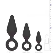 EasyToys - anustappi ja penisrengas setti - 3 kpl - musta