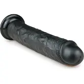 Easytoys Dildo Collection - iso dildo imukupilla - 28,5 cm - musta