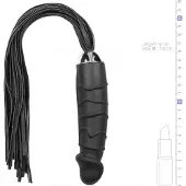 EasyToys - floggeri ja silikonidildo yhdessä - musta
