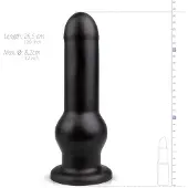 BUTTR Tactical I - tapetin kiinnitettävä dildo - musta