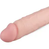 Huismerk Glynn - realistinen kivesdildo - 25 cm - iho