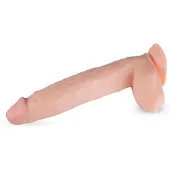 Huismerk Dwane - kiveksillä varustettu aidonnäköinen dildo - 31 cm (nude)