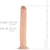 Huismerk Shawn - realistinen iso dildo - 35cm - vaalea