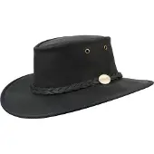 Barmah Hats nahkahattu Foldaway Bronco-naudannahka Musta unisex, size XL