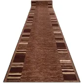 Rugsx Alfombra de pasillo con refuerzo de goma ADAGIO marrón 110x400 cm