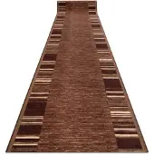 Rugsx Alfombra de pasillo con refuerzo de goma ADAGIO marrón 80x580 cm