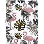 Rugsx Alfombra PETIT GARDEN FLAMENCOS HOJAS DE MONSTERA crema 160x220 cm