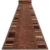 Rugsx Alfombra de pasillo con refuerzo de goma ADAGIO marrón 133x200 cm
