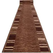 Rugsx Alfombra de pasillo con refuerzo de goma ADAGIO marrón 120x460 cm
